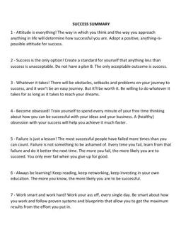 Success Summary (PDF)