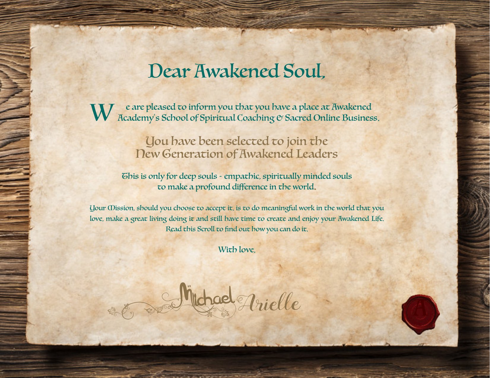 Awakened Academy brochure, page 2 of 46