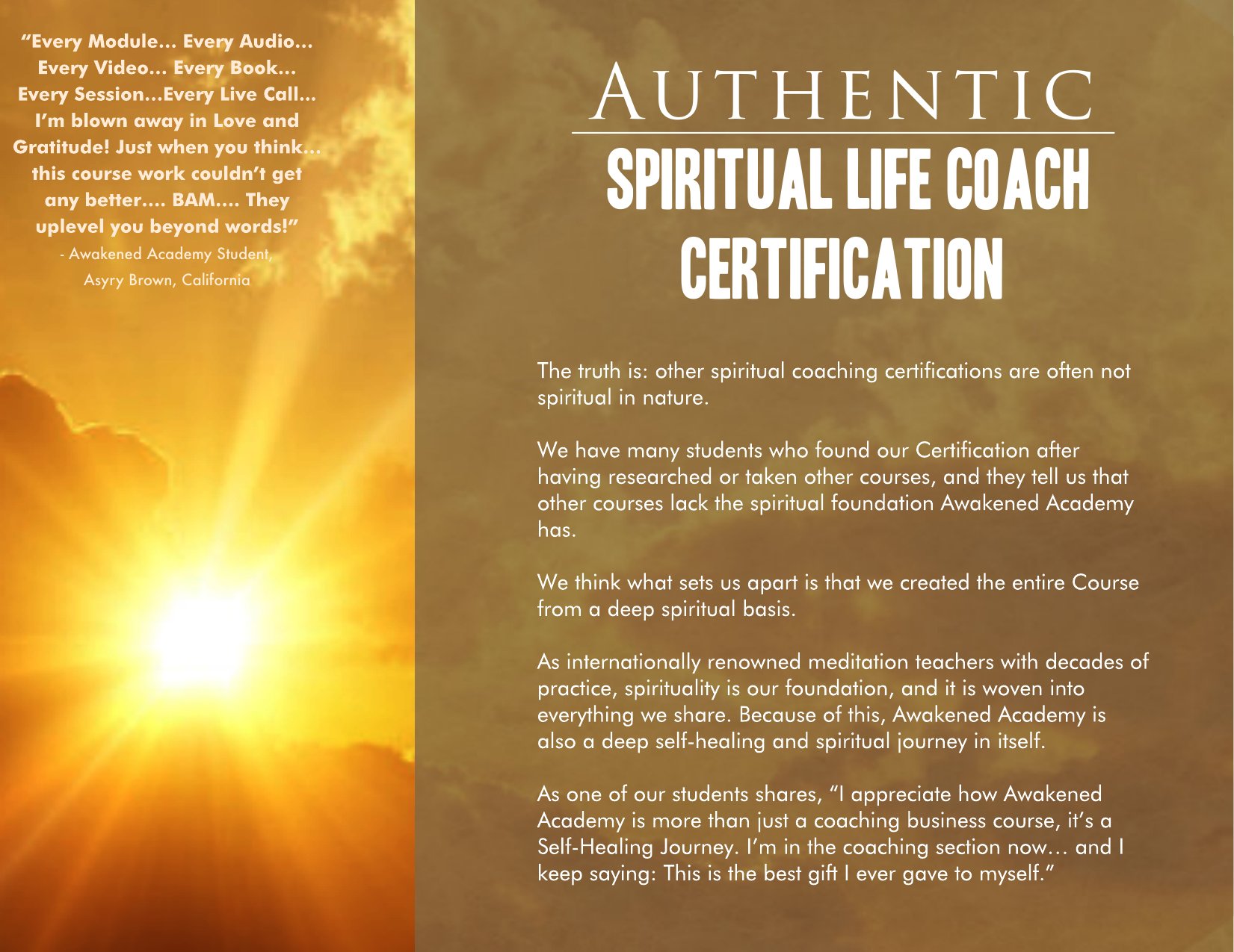 Awakened Academy brochure, page 17 of 46