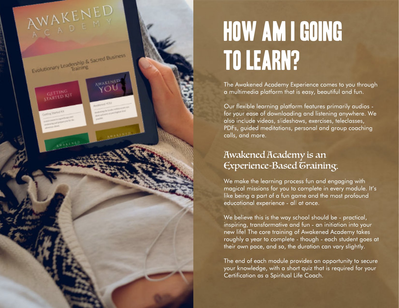 Awakened Academy brochure, page 28 of 46