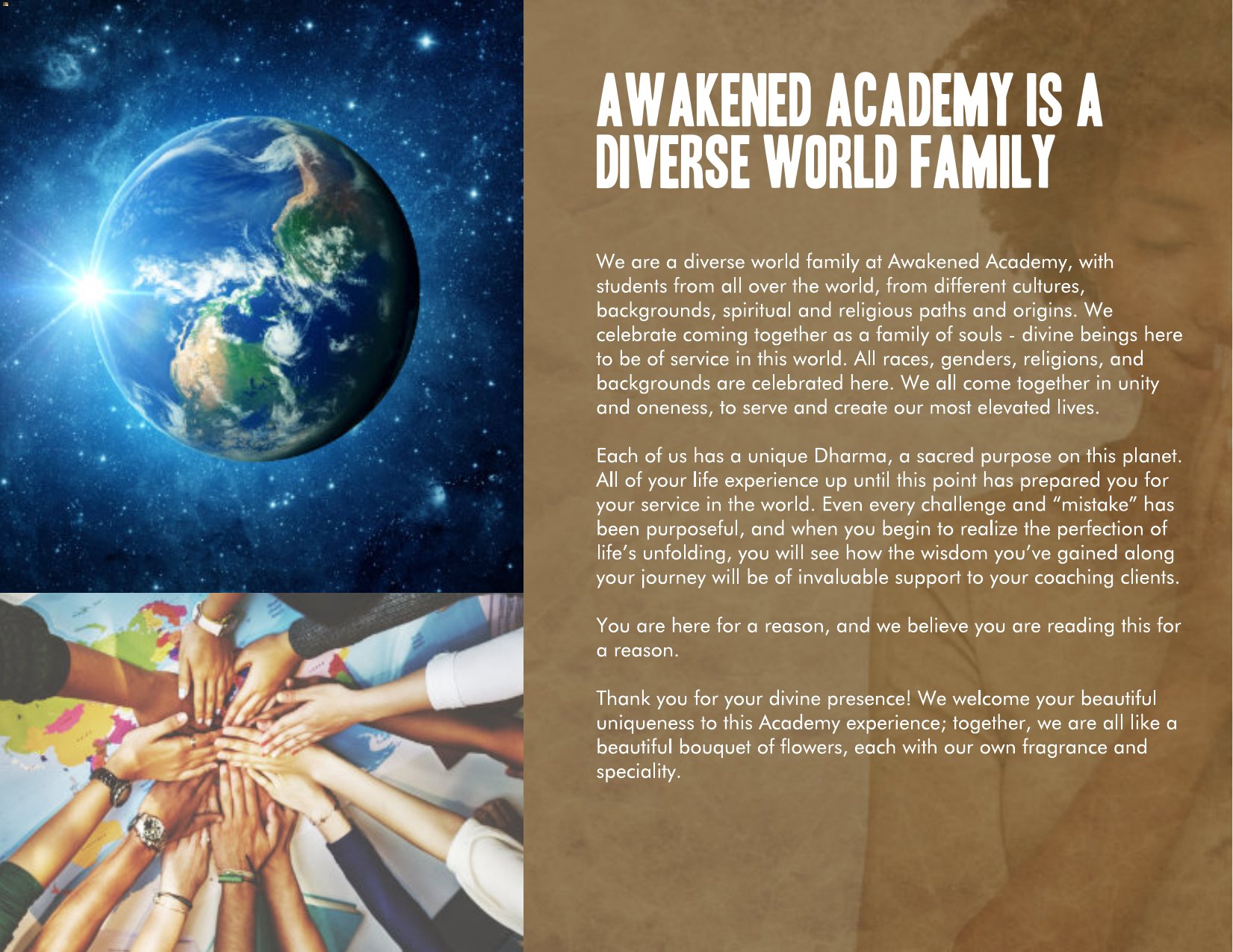Awakened Academy brochure, page 34 of 46