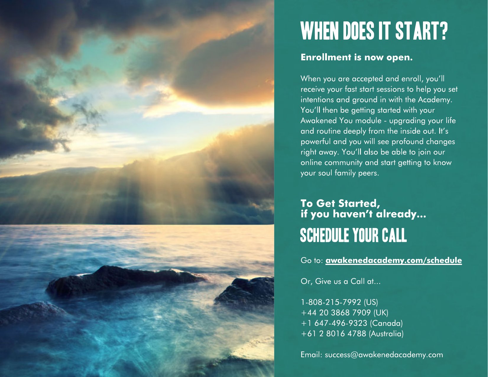 Awakened Academy brochure, page 38 of 46