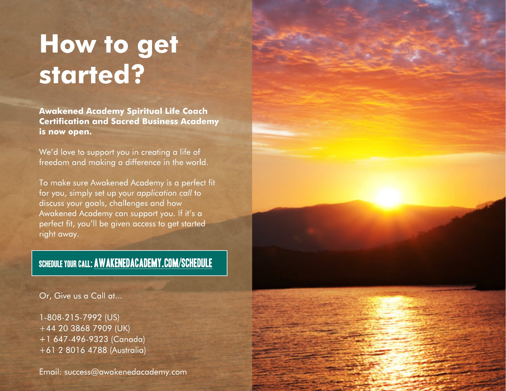 Awakened Academy brochure, page 44 of 46